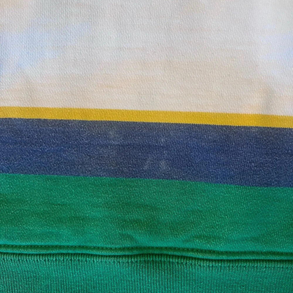 Supreme Green, White & Navy Striped Hooded Sweatshirt - Picture 7 of 10